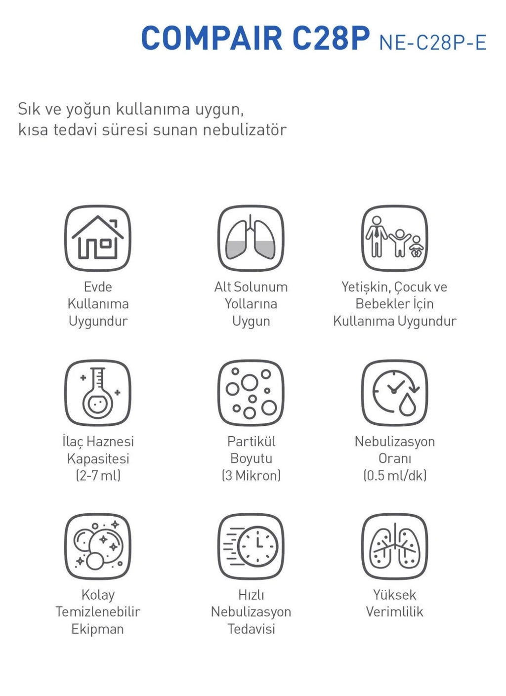 Omron Nebülizatör Kompresörlü Terapi Cihazı